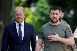 German Chancellor Scholz and Ukrainian President Zelensky