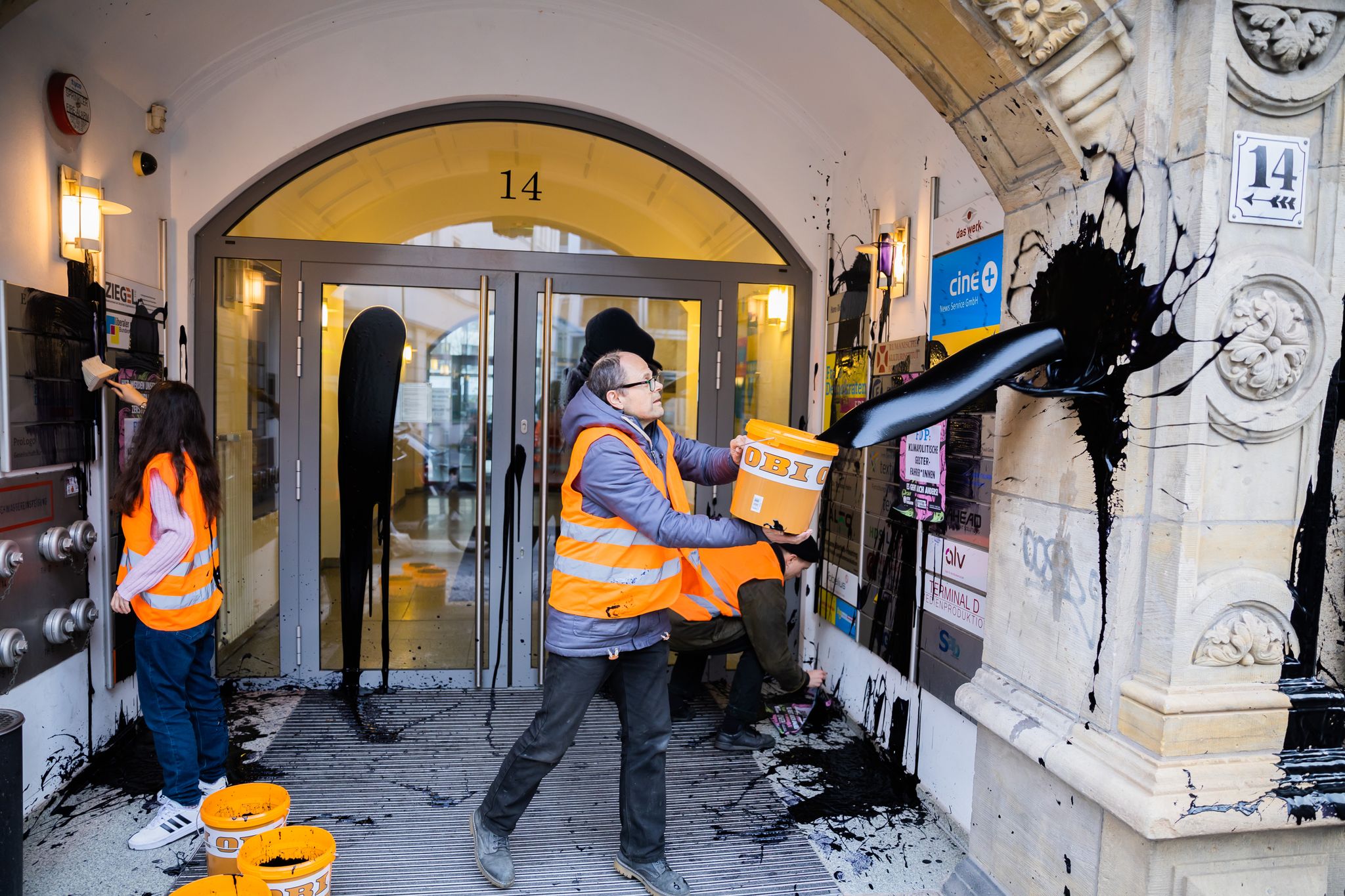 Last Generation protest at FDP headquarters in Berlin